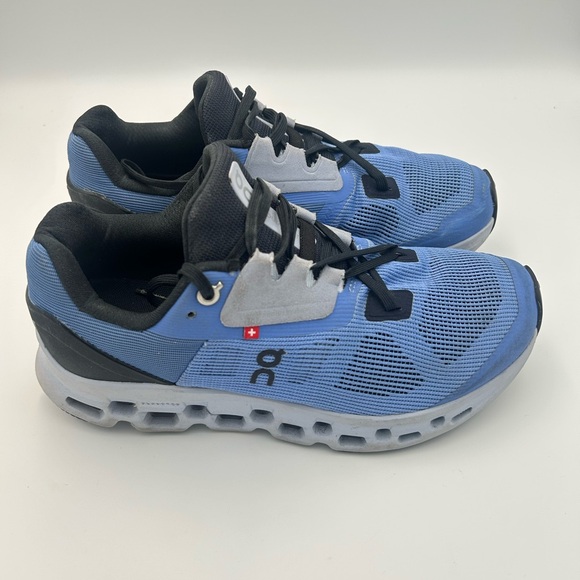 On Running On Cloud Cloudstratus Sneakers Marina Blue & Gray Women’s 7 Cloudtec - Picture 2 of 12